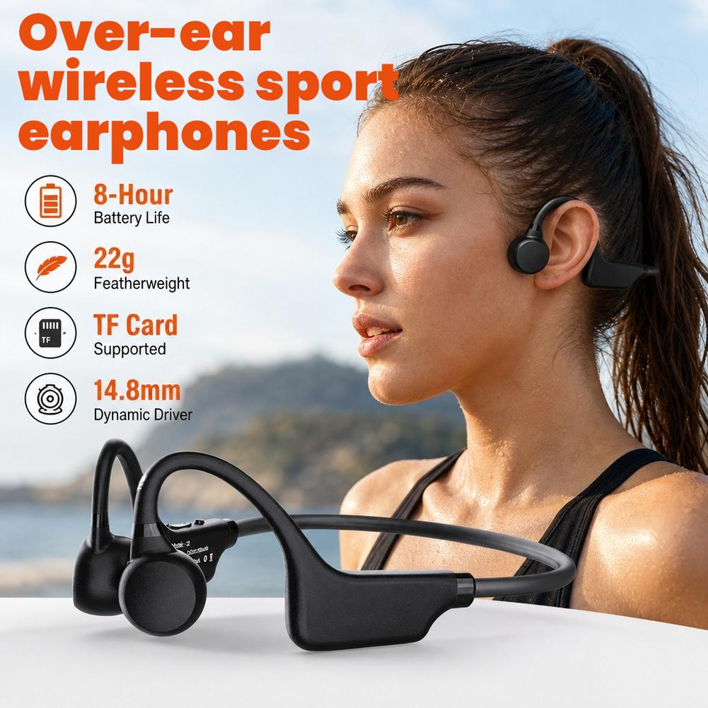 Bone Conduction Running Headphones - Słuchawki przewodzące dźwięk przez kości, nie