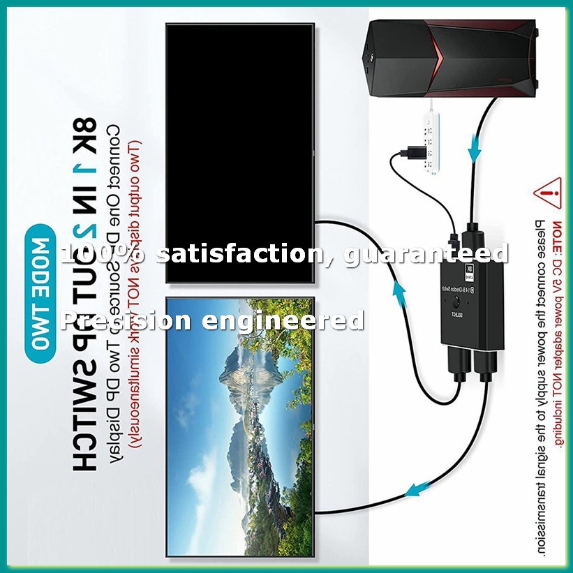 Laptops - Przełącznik DisplayPort 8K 2 wejścia 1