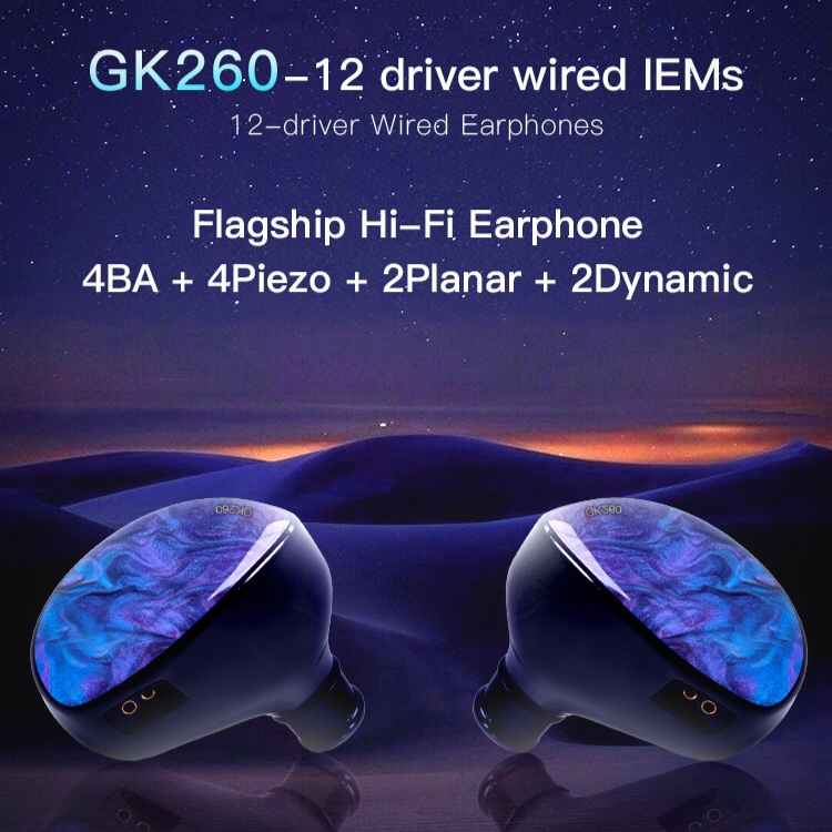 Planar Magnetic Iem Earphones - GEEKWOLD GEEK WOLD GK260 4 BA+4