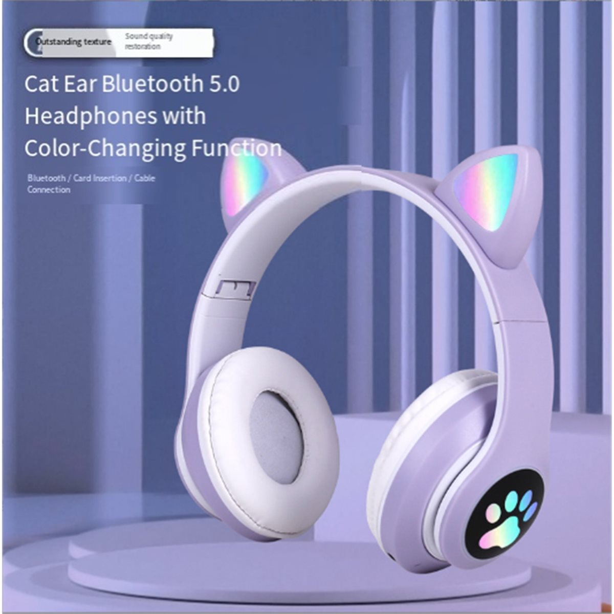 DT[Zestaw] D1585 – urocze słuc – Cat Ear Bluetooth Headset Led recenzja i cena