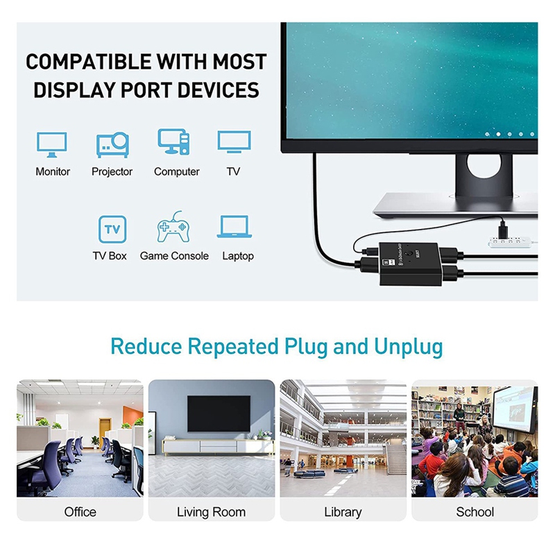 Przełącznik DisplayPort 8K 2 w – Laptops recenzja i cena